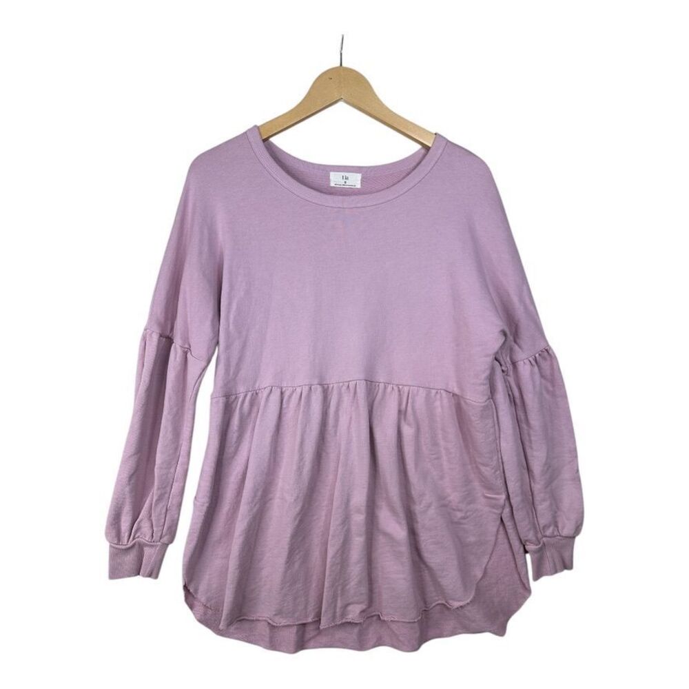 Anthropologie t.la‎ Pink Babydoll Top Long Sleeve Size Small